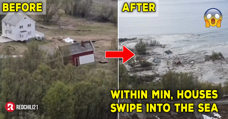 Video Powerful Landslide Sweeps Away Houses In Norway RedChili21 MY