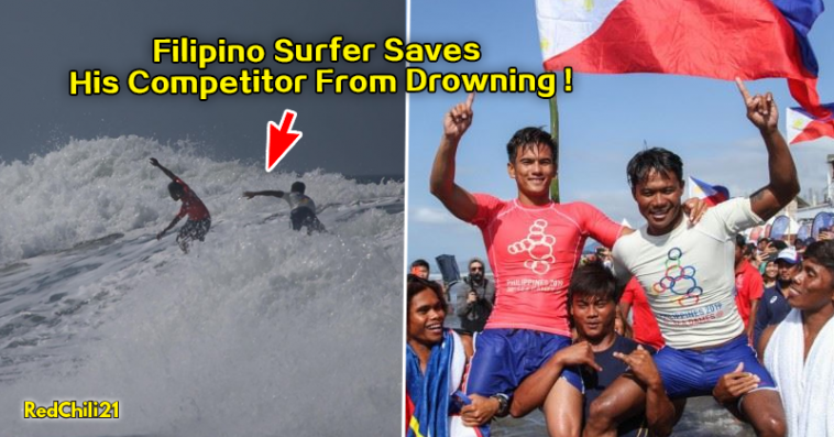 SEA Games Hero Filipino Surfer Saves His Competitor From Drowning RedChili MY