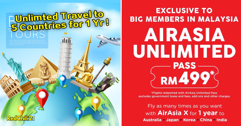 Super Deal Airasia Offers 1 Year Unlimited Flights To 5 Countries For Rm499 Only Redchili21 My