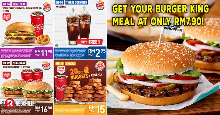 Great Offer On Burger King Get Your Burger Meal Set At Only Rm7 90 Redchili21 My