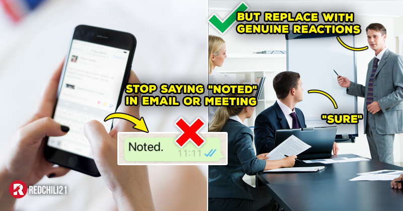 Noted Below Message World-Class Trainer Tells You What To Reply To Bosses But Not 「Noted ...