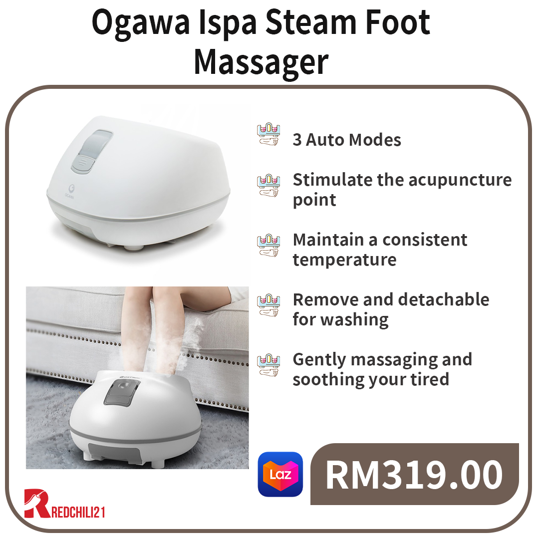 Ogawa ispa best sale steam foot massager