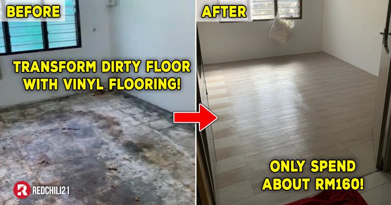 Malaysian Girl DIY Her Room to Vinyl Flooring & Only Spend RM160